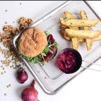 vegan wellness burger! at Sin-less in Kuwait City