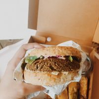 vegan burger my favorite😋 at Sin-less in Kuwait City