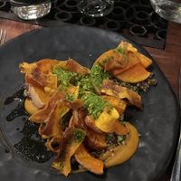 roast butternut squash and onions at Ubiquitous Chip in Glasgow