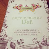 Menu at mymuybueno Deli in Mallorca