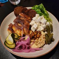 Chorizo plate at Green Man's Arms in Carlton