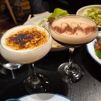 Creme brulee-tini (amazing!!) and espresso martini at Green Man's Arms in Carlton