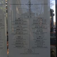 Menu english  at Republique of Coffee in Paris