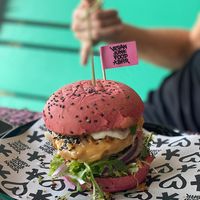 Chicken burger  at Vegan Junk Food Bar - De Pijp in Amsterdam