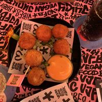 mac & cheese balls at Vegan Junk Food Bar - De Pijp in Amsterdam