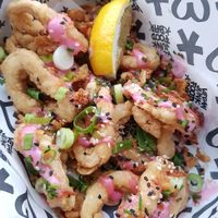 Calamari at Vegan Junk Food Bar - De Pijp in Amsterdam