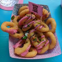 Onion rings at Vegan Junk Food Bar - De Pijp in Amsterdam