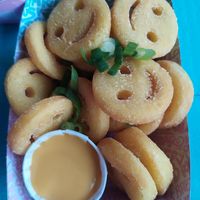 Smiley fries at Vegan Junk Food Bar - De Pijp in Amsterdam