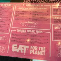 food menu  at Vegan Junk Food Bar - De Pijp in Amsterdam