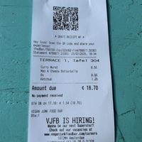 bill  at Vegan Junk Food Bar - De Pijp in Amsterdam