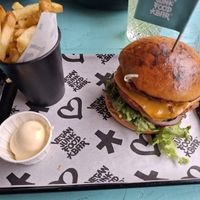 Double Cheezy Smash Burger at Vegan Junk Food Bar - De Pijp in Amsterdam