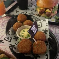 Mac and cheese bitterballen   at Vegan Junk Food Bar - De Pijp in Amsterdam
