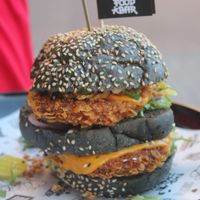 with daddy's sauce ;) 13 euros at Vegan Junk Food Bar - De Pijp in Amsterdam