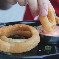 onion rings at Vegan Junk Food Bar - De Pijp in Amsterdam