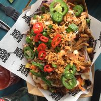 I think these were the kapsalon fries, delicious! at Vegan Junk Food Bar - De Pijp in Amsterdam