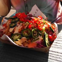 Loaded fries at Vegan Junk Food Bar - De Pijp in Amsterdam