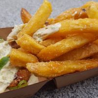 Truffel Fries with seaweed mayo  3 at Vegan Junk Food Bar - De Pijp in Amsterdam