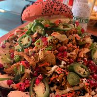 Pink shawarma at Vegan Junk Food Bar - De Pijp in Amsterdam