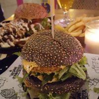 Double chicken burger at Vegan Junk Food Bar - De Pijp in Amsterdam