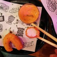 vegan shrimps - really good! at Vegan Junk Food Bar - De Pijp in Amsterdam