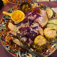 Vegan enchiladas - super yummy massive portion. at Tres Amigos Mexican Cantina in Boracay