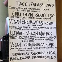 Menu as of Nov 18/19 at Tres Amigos Mexican Cantina in Boracay