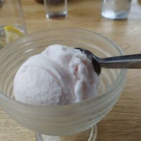 Pink grapefruit sorbet at Am Birlinn in Isle Of Mull