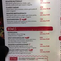 English menu 1 at B.GOOD in Nuremberg