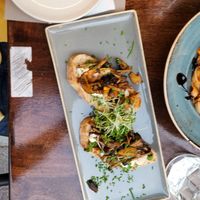 Bruschetta with mushrooms and almond ricotta at The Porterhouse in Killarney