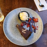 Chocolate and coconut tartlet at The Porterhouse in Killarney
