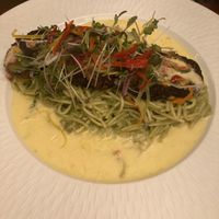 Basil spaghetti and eggplant parmesan   at The Porterhouse in Killarney