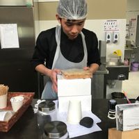 Nice young artisans prepare every day fresh products at Healthy Patisserie in Dubai