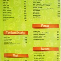 menu at Gulab - Kamal Pokhari in Kathmandu