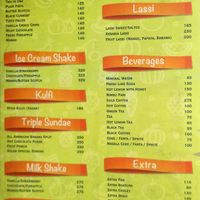 menu at Gulab - Kamal Pokhari in Kathmandu