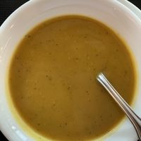 Ginger Coconut Sweet Potato Soup (cup)  at Sleepy Bee Cafe - Oakley in Cincinnati