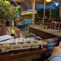 Beer taster and interior at Moringa in Siem Reap