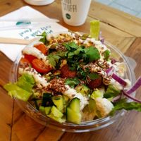 Falafel, tahini and houmous salad bowl at Fressh in Birmingham