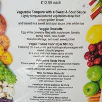 Vegetarian menu - some vegan options marked but you have to ask at Kool Runnings in Inverness
