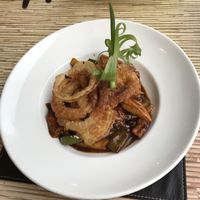 Vegan jackfruit stir fry  at Kool Runnings in Inverness
