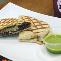 Veggie burger (vegan) at Cure Cafe in Miami