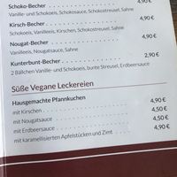 Dessertkarte at Romikulum in Trier