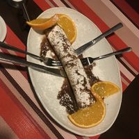 Veganer Pfannkuchen mit veganer Nougatsoße at Romikulum in Trier