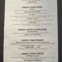 Vegan menu options at No5nyc & The Vegoist in Astoria