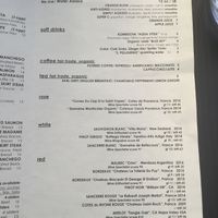 Drinks menu at No5nyc & The Vegoist in Astoria
