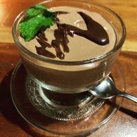 Vegan chocolate mousse 😍😍 at Milas in Yogyakarta