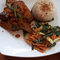 Aubergine tempe curry is fantastic!!  at Milas in Yogyakarta