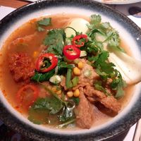 Teriyaki vegan chicken ramen at Wagamama in Newcastle Upon Tyne