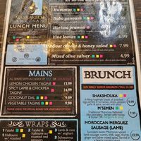 Green = vegan. at Marrakech Artisan in Hastings