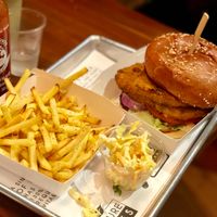 Schnitzel Burger at Nature Boys in Tel Aviv