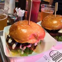 Love burger and Kebab burger  at Nature Boys in Tel Aviv